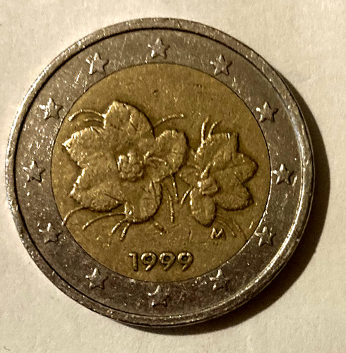 Moneta euro rara fiori - 2,