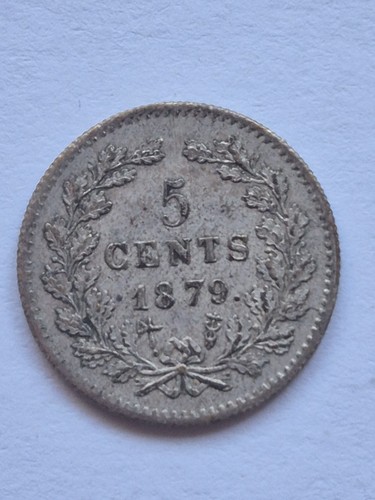 Moneta argento olanda 1879 - moneta,